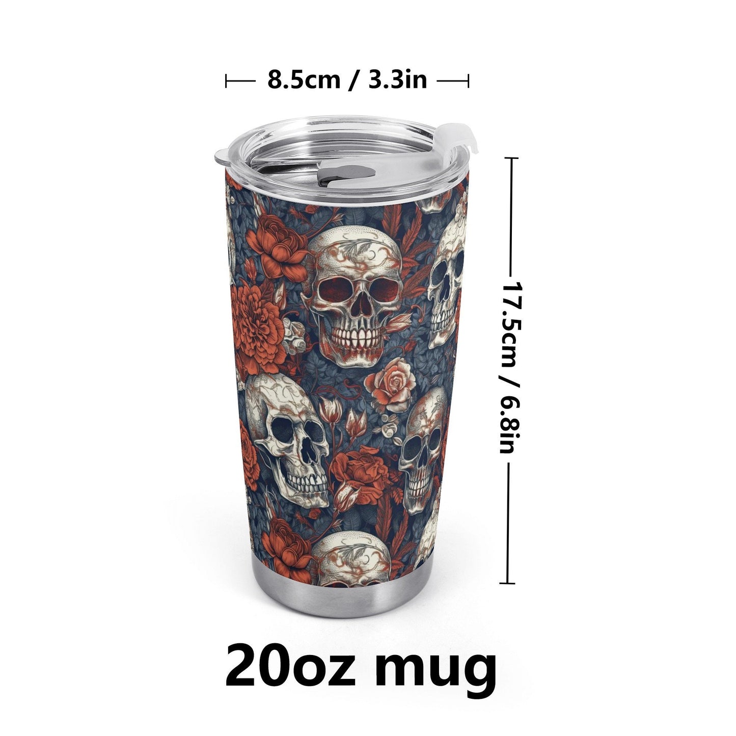 Flower skull coffee mug, hooded skull travel mug, biker skull beer mug, punisher skull cup, death with scythes tumblr, halloween mug, skelet