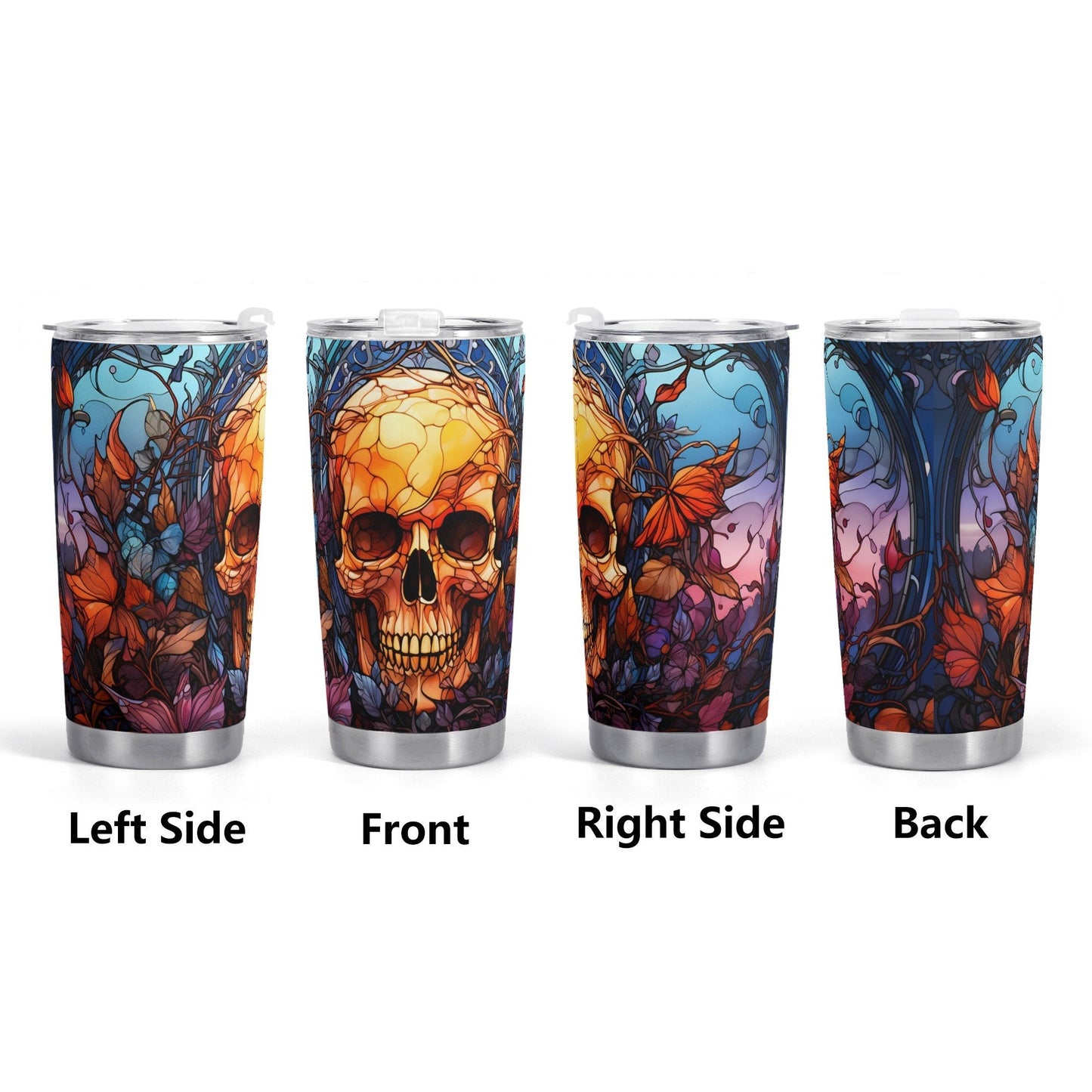 Gothic skull jumbo Mug, hooded skull cup, motorcycle skull tumbler, death skull mug, halloween cup, evil face tumblr, rose skull coffee mug,