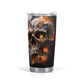 Skull in fire tumbler cup mug, skull in fire tumbler cup mug, goth mug, floral skull cup, death with scythes jumbo Mug, christmas skull mug