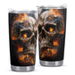 Skull in fire tumbler cup mug, skull in fire tumbler cup mug, goth mug, floral skull cup, death with scythes jumbo Mug, christmas skull mug