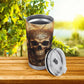 Skeleton tumbler cup mug, grim reaper tumbler, death skull tumblr, death with scythes tumbler cup mug, grim reaper tumblr, motorcycle skull