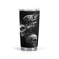 Goth tumbler, rose skull travel mug, hooded skull travel mug, death with scythes beer mug, skull with scythes cup, flower skull tumblr, deat