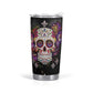 Day of the dead mug, dia de los muertos skull travel mug, floral sugar skull jumbo Mug, mexico mug, calaveras skull travel mug, cinco de may