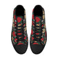 Floral skull causual shoes, flame skull high top shoes, motorcycle skull sneakers gift, skeleton men shoes, rose skull high top shoes, rose