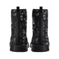 Goth shoes, skull with scythes waterproof Lace Up Anti-Slip platform nooties, hooded skull ankle Boots, evil face shoes, skull with scythes
