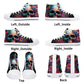 Rose skull causual sneakers, punisher skull shoes, skull in fire shoes gift, biker skull high-top shoes, christmas skull shoes for her, moto