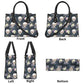 Evil face bag with shoulder strap, dark horror tote bag, rose skull purse, flame skull women's handbag, floral skull purse, death with scyth