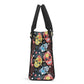 Sugar skull tote bag, mexican skull bag with shoulder strap, mexican skull cosmetic bag, candy skull shoulder bag, calaveras skull crossbody