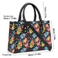 Sugar skull tote bag, mexican skull bag with shoulder strap, mexican skull cosmetic bag, candy skull shoulder bag, calaveras skull crossbody