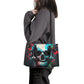Spooky Halloween travel bag, halloween shoulder bag, halloween messenger bag, skeleton handbag with strap, punisher skull bag with shoulder