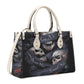 Punisher skull handbag with strap, hooded skull handmade bag, no see no hear skull handbag reaper skull shoulder bag, hooded skull tote bag,