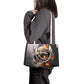 Evil face women's handbag, grim reaper messenger bag, spooky death cosmetic bag, skeleton purse, halloween travel bag, flaming skull women's