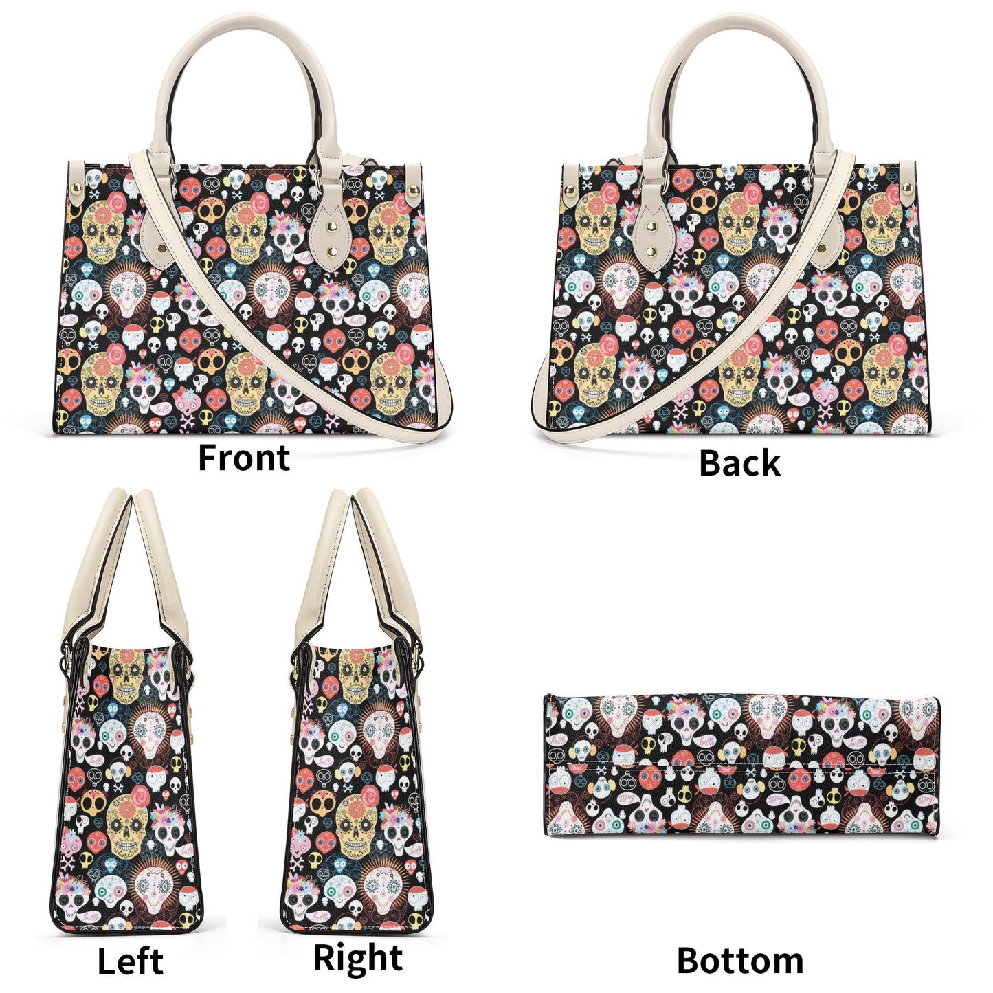 Skeleton messenger bag, skeleton cosmetic bag, evil face purse, halloween messenger bag, gothic skull messenger bag, devil ghost purse, hood