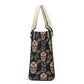 Cinco de mayo skull tote bag, day of the dead travel bag, dia de los muertos skull large tote bag, floral skull travel bag, mexico tote bag,
