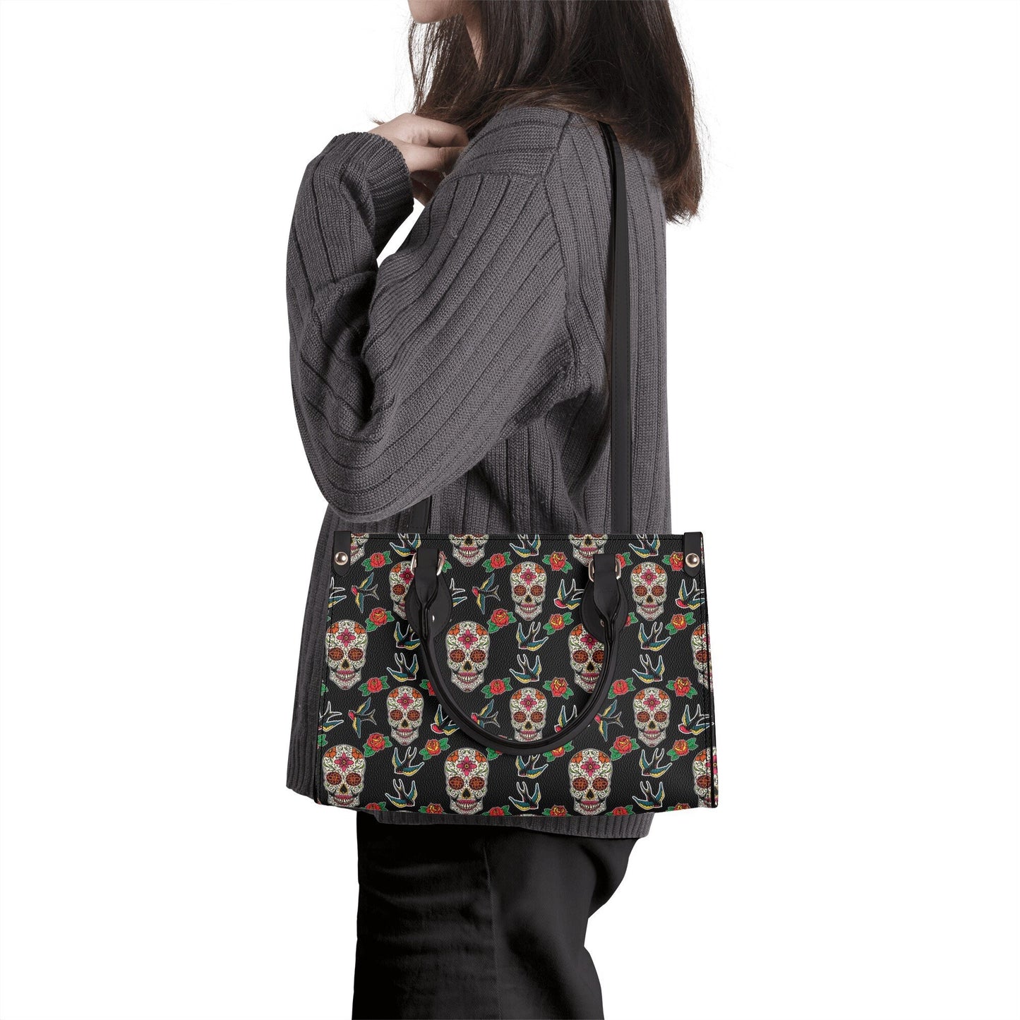 Cinco de mayo skull tote bag, day of the dead travel bag, dia de los muertos skull large tote bag, floral skull travel bag, mexico tote bag,