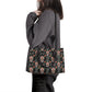 Cinco de mayo skull tote bag, day of the dead travel bag, dia de los muertos skull large tote bag, floral skull travel bag, mexico tote bag,