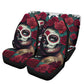 Dia de los muertos skull car seat cover full set, floral skull car seat cushion cover, cinco de mayo skull car seat cover, dia de los muerto