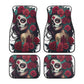 Dia de los muertos skull car seat cover full set, floral skull car seat cushion cover, cinco de mayo skull car seat cover, dia de los muerto