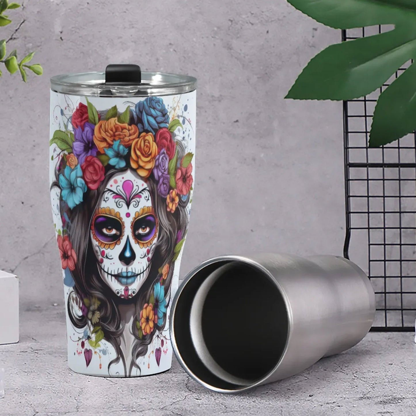 Calaveras skull coffee mug, calaveras skull beer mug, floral sugar skull cup, sugar skull girl cup, dia de los muertos skull jumbo Mug, dia