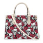 Flower skull women's handbag, skull purse, grim reaper messenger bag, christmas skull purse, biker skull women's purse, skeleton handbag, ha