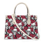 Flower skull women's handbag, skull purse, grim reaper messenger bag, christmas skull purse, biker skull women's purse, skeleton handbag, ha