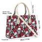 Flower skull women's handbag, skull purse, grim reaper messenger bag, christmas skull purse, biker skull women's purse, skeleton handbag, ha