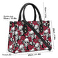 Flower skull women's handbag, skull purse, grim reaper messenger bag, christmas skull purse, biker skull women's purse, skeleton handbag, ha