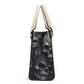 Skeleton messenger bag, skull in fire handbag, floral skull bag with shoulder strap, hooded skull handmade bag, hooded skull handmade bag, m