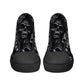 Hooded skull shoes gift, skull canvas shoes, punisher skull women shoes, christmas skull women shoes, christmas skull shoes gift, death with