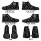 Hooded skull shoes gift, skull canvas shoes, punisher skull women shoes, christmas skull women shoes, christmas skull shoes gift, death with