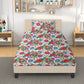 Floral skull comforter set, mexico duvet cover queen king, mexican skull duvet cover queen king, candy skull duvet cover set, cinco de mayo