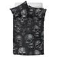 Evil face duvet cover queen king, biker skull duvet cover, horror bedding set, death with scythes pillowcase, goth bed cover, flame skull du