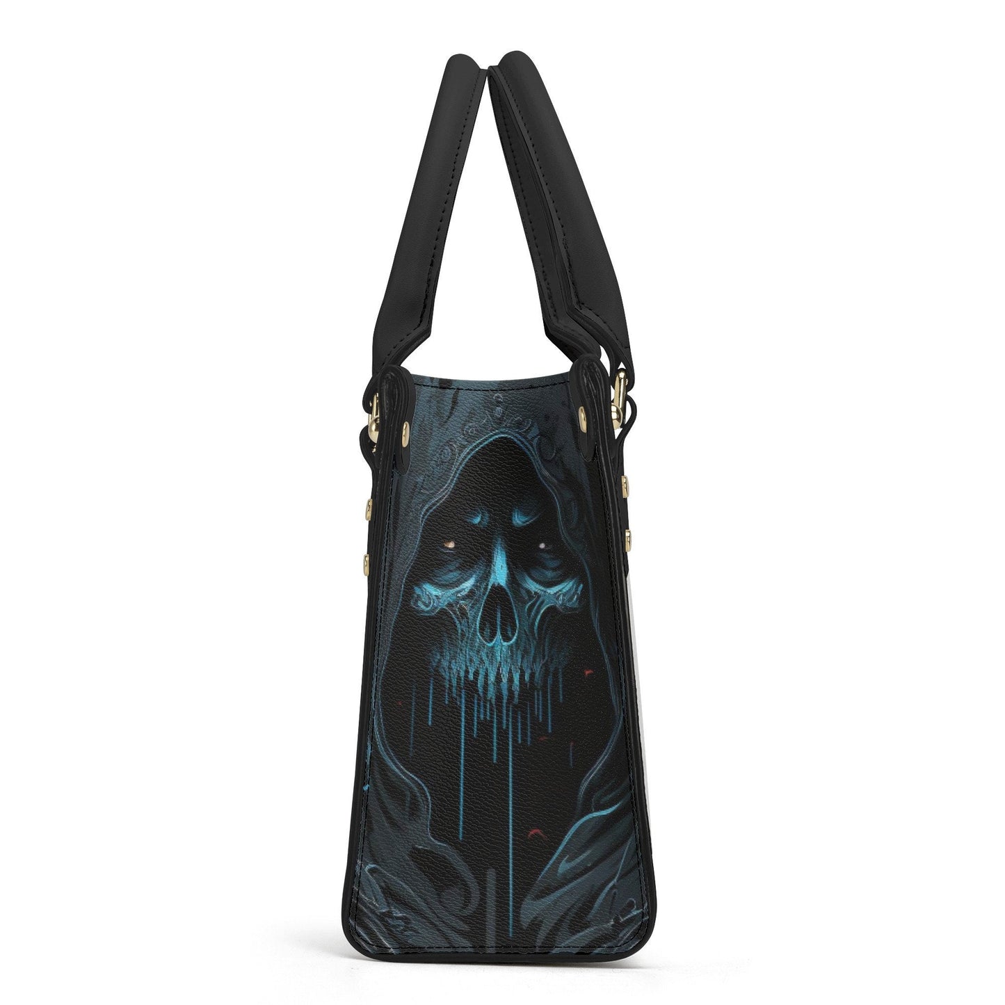 Grim reaper purse, gothic skull handbag, halloween handbag, spooky death women's handbag, motorcycle skull body bag, skeleton cosmetic bag,