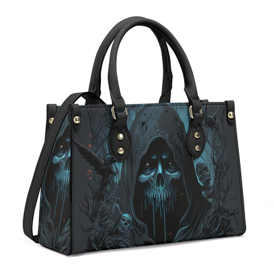 Grim reaper purse, gothic skull handbag, halloween handbag, spooky death women's handbag, motorcycle skull body bag, skeleton cosmetic bag,