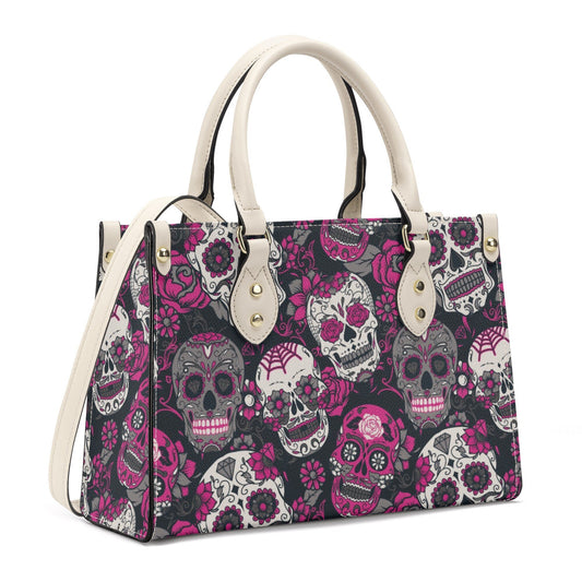 Sugar skull cosmetic bag, sugar skull messenger bag, sugar skull women's handbag, mexico messenger bag, mexico handbag with strap, mexican s