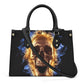 Spooky death crossbody bag, punisher skull women's handbag, motorcycle skull bag with shoulder strap, goth large tote bag, floral skull mess