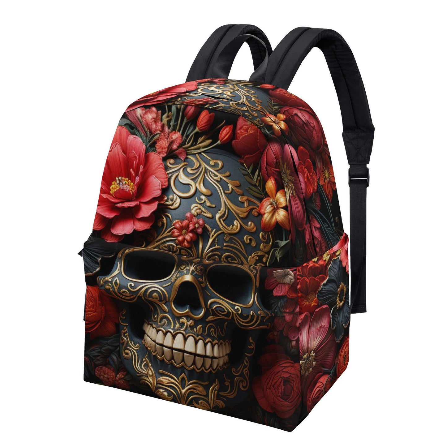Halloween student backpack, hooded skull carry on bag, grim reaper backpack purse for girl, grim reaper backpack, evil face backpack, goth S
