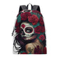 Calaveras skull school bag, candy skull tote bag, dia de los muertos skull girl bag, dia de los muertos skull shoulder bag, day of the dead