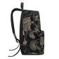 Skull with scythes school bag, skull with scythes student backpack, skull shoulder bag, flame skull backpack for school, goth backpack purse
