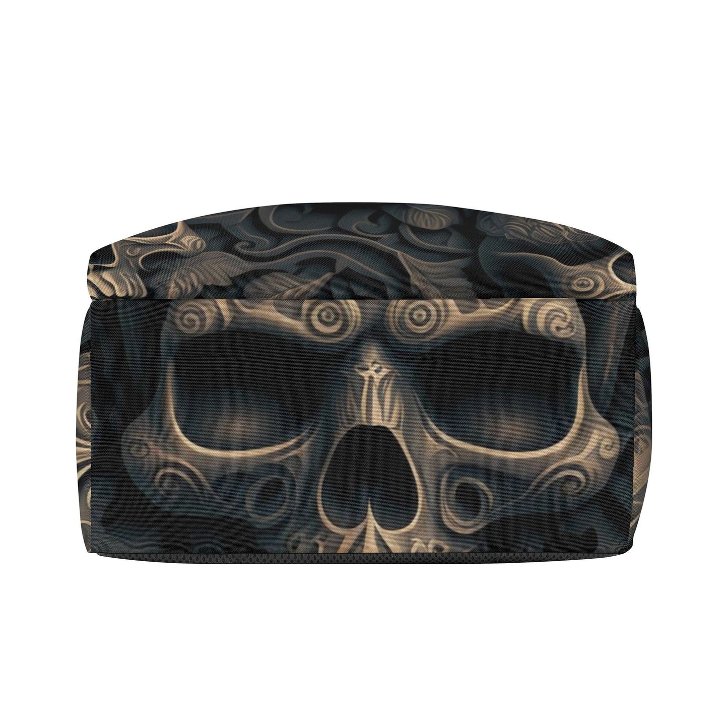 Skull with scythes school bag, skull with scythes student backpack, skull shoulder bag, flame skull backpack for school, goth backpack purse