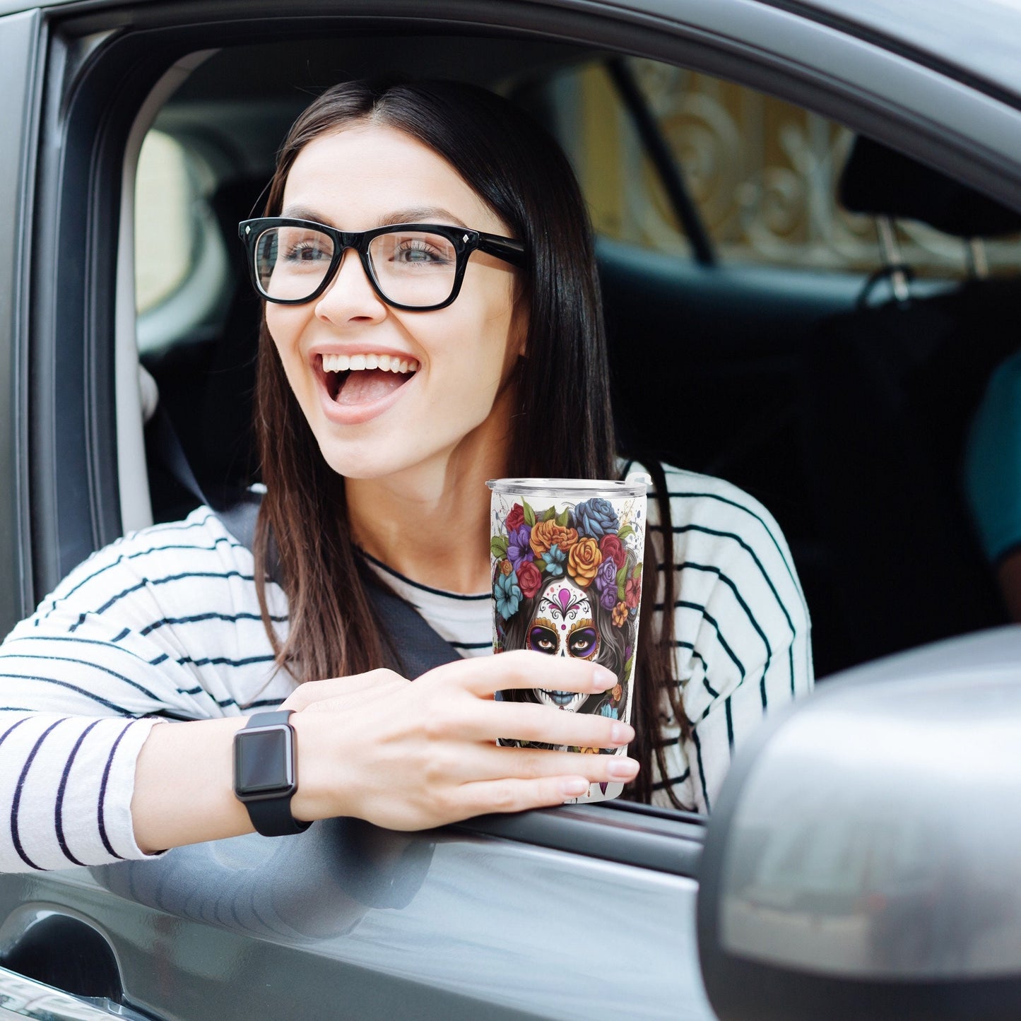 Calaveras skull coffee mug, calaveras skull beer mug, floral sugar skull cup, sugar skull girl cup, dia de los muertos skull jumbo Mug, dia