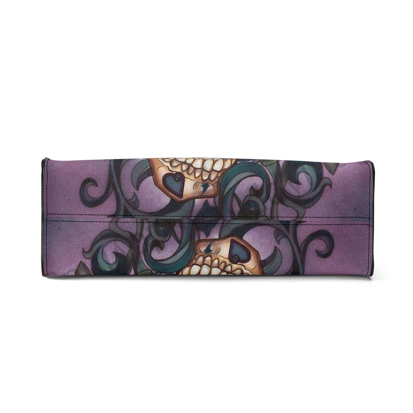 Candy skull long wallet, sugar skull girl travel bag, day of the dead shoulder bag, floral sugar skull bag with shoulder strap, floral sugar