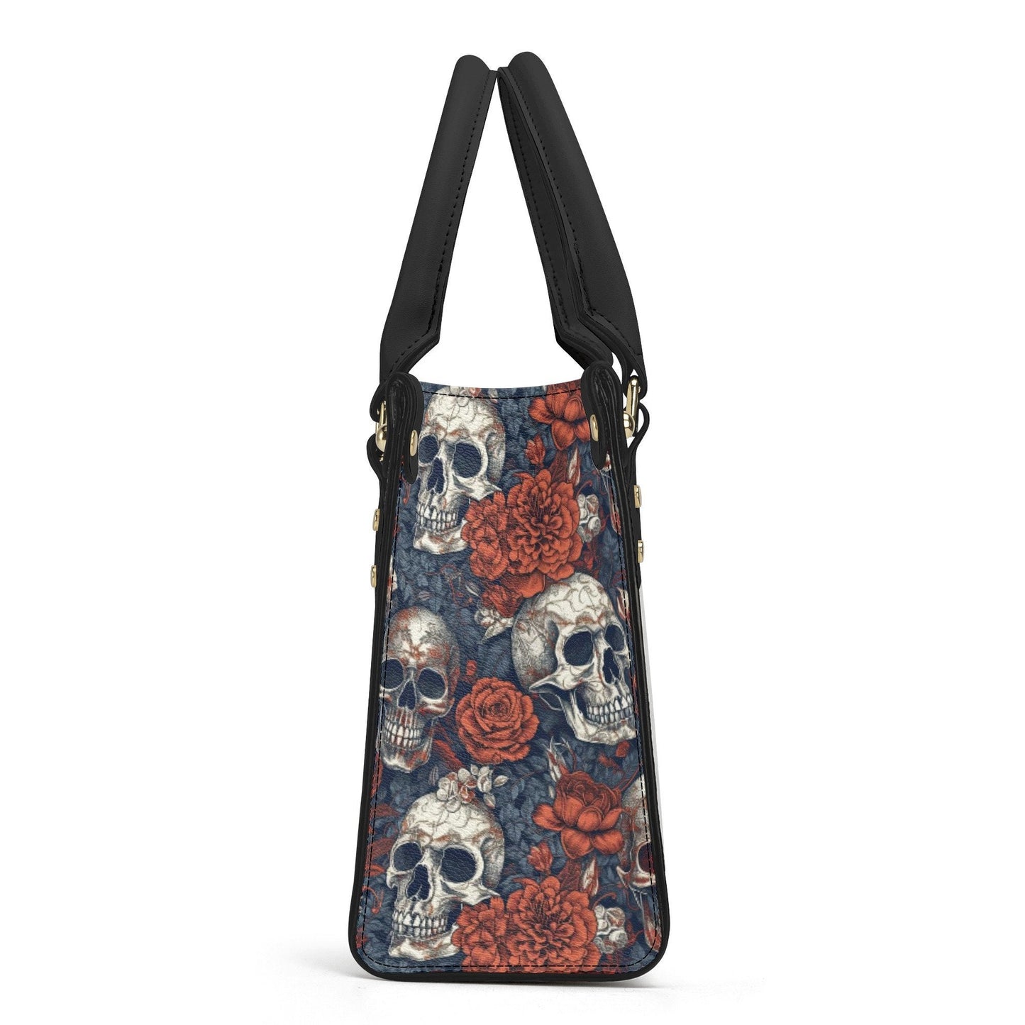 Gothic skull travel bag, dark horror cosmetic wallet, death with scythes crossbody bag, evil bag with shoulder strap, goth messenger bag, gr