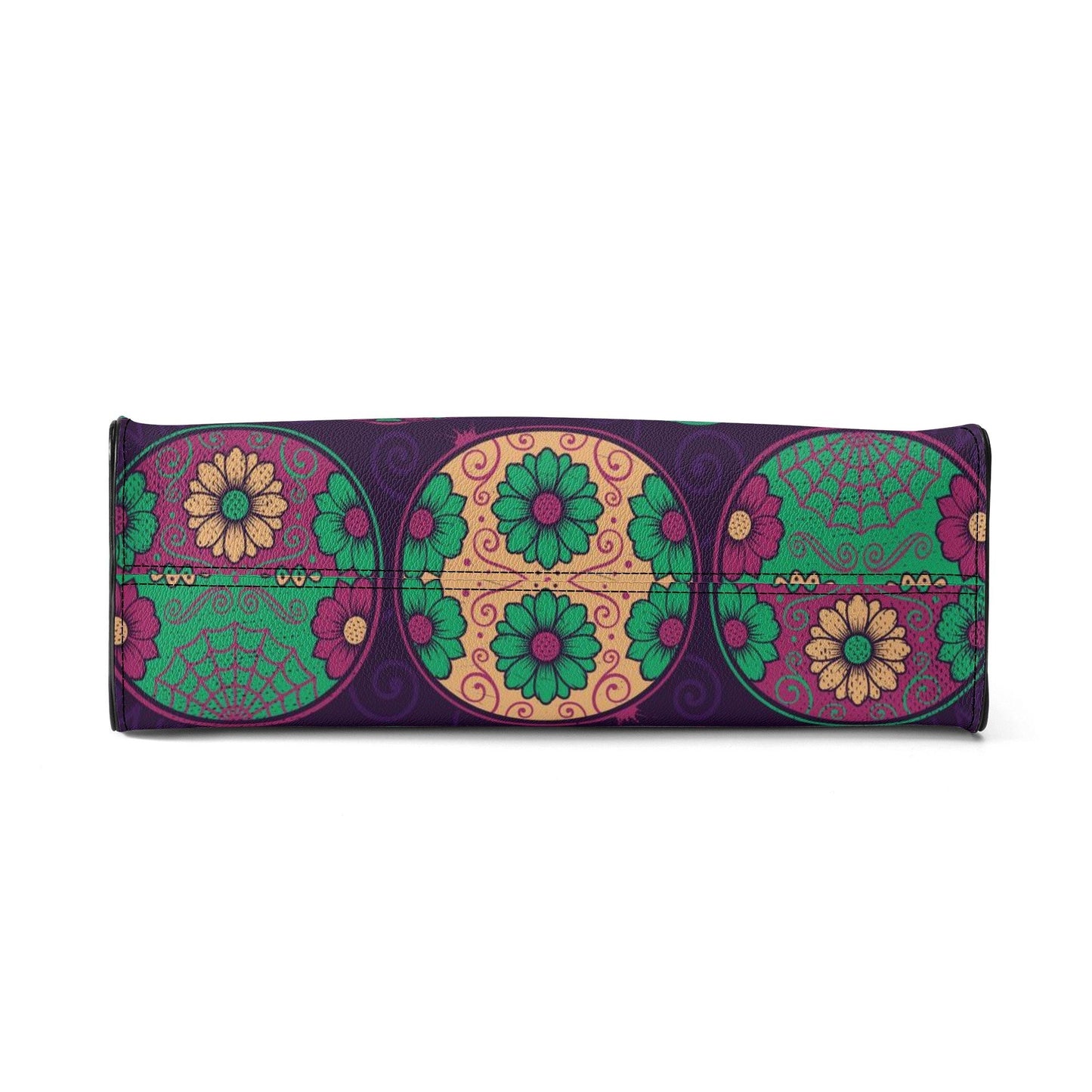 Day of the dead cosmetic bag, sugar skull crossbody bag, candy skull shoulder bag, candy skull bag with shoulder strap, day of the dead tote