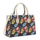 Sugar skull tote bag, mexican skull bag with shoulder strap, mexican skull cosmetic bag, candy skull shoulder bag, calaveras skull crossbody