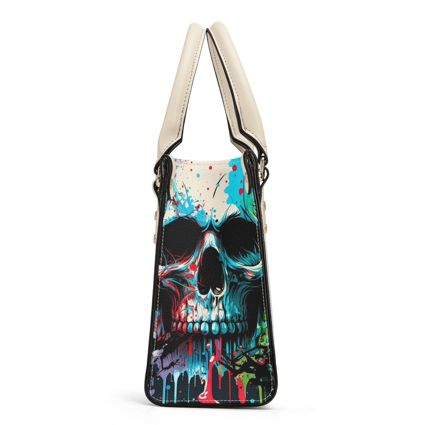 Spooky Halloween travel bag, halloween shoulder bag, halloween messenger bag, skeleton handbag with strap, punisher skull bag with shoulder