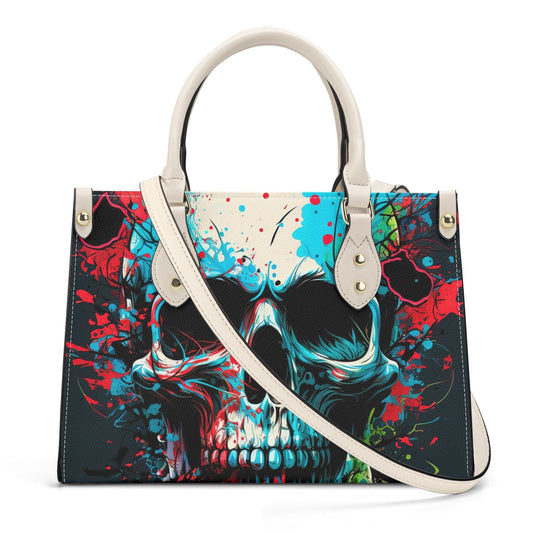 Spooky Halloween travel bag, halloween shoulder bag, halloween messenger bag, skeleton handbag with strap, punisher skull bag with shoulder