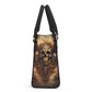 Gothic skull tote bag, skull crossbody bag, Spooky Halloween bag with shoulder strap, skeleton crossbody bag, floral skull handbag with stra