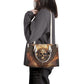 Gothic skull tote bag, skull crossbody bag, Spooky Halloween bag with shoulder strap, skeleton crossbody bag, floral skull handbag with stra