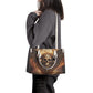 Gothic skull tote bag, skull crossbody bag, Spooky Halloween bag with shoulder strap, skeleton crossbody bag, floral skull handbag with stra